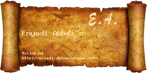 Enyedi Abbás névjegykártya